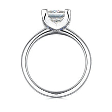 Load image into Gallery viewer, Princess Cut Moissanite Engagement Ring With Hidden Sapphires