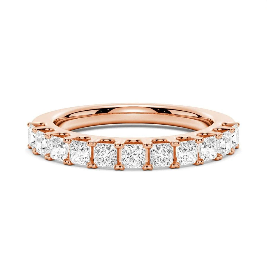 925 Silver Princess Cut Moissanite Stackable Ring