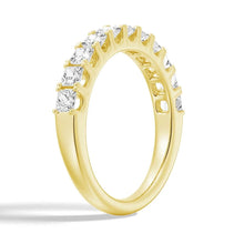 Load image into Gallery viewer, Close-up of Princess Cut Moissanite Stones in Channel Setting