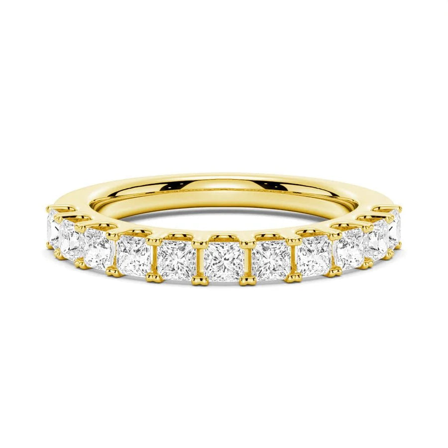 Half Eternity Moissanite Ring Top View
