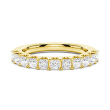 Load image into Gallery viewer, Half Eternity Moissanite Ring Top View