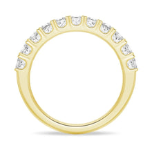Load image into Gallery viewer, Princess Cut Moissanite Half Eternity Band in 14K Yellow Gold