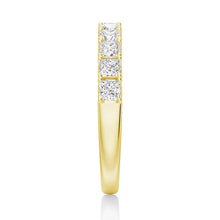 Load image into Gallery viewer, Princess Cut Moissanite Half Eternity Band | 1.65 CTW | 925 Silver to 18K Gold or Platinum