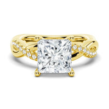 Load image into Gallery viewer, Princess Cut Twist Vine Moissanite Bridal Set