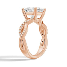 Load image into Gallery viewer, Princess Cut Twist Vine Moissanite Bridal Set