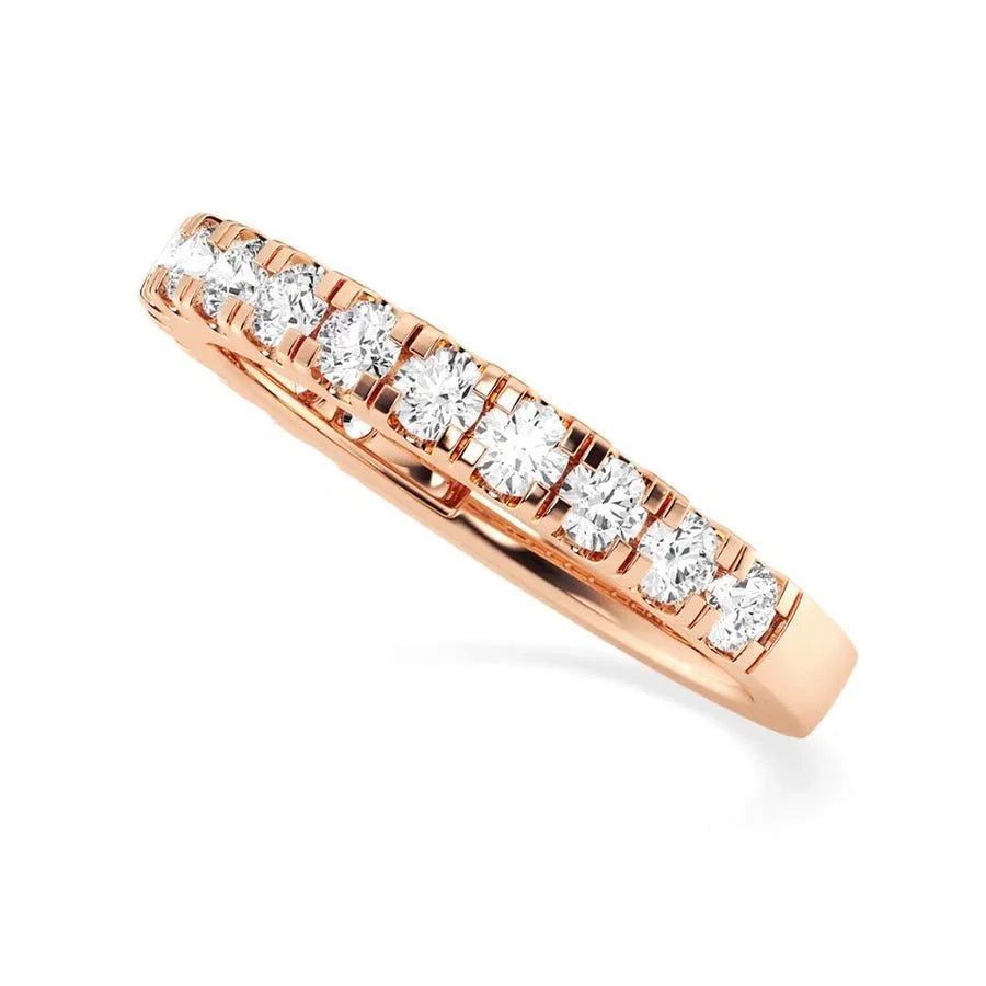 Minimalist Wedding Band with Sparkle
