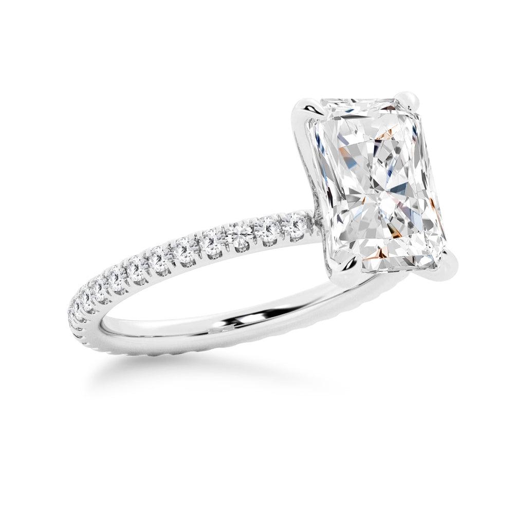 Radiant Cut Split-Shank Moissanite Bridal Set