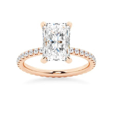 Load image into Gallery viewer, Radiant Cut Split-Shank Moissanite Bridal Set