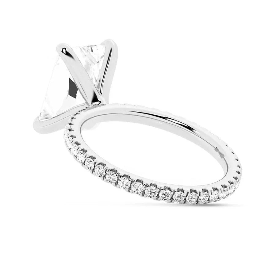 Radiant Cut Split-Shank Moissanite Bridal Set