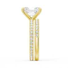 Load image into Gallery viewer, Radiant Cut Split-Shank Moissanite Bridal Set
