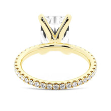 Load image into Gallery viewer, Radiant Cut Split-Shank Moissanite Bridal Set