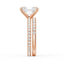 Load image into Gallery viewer, Radiant Cut Split-Shank Moissanite Bridal Set