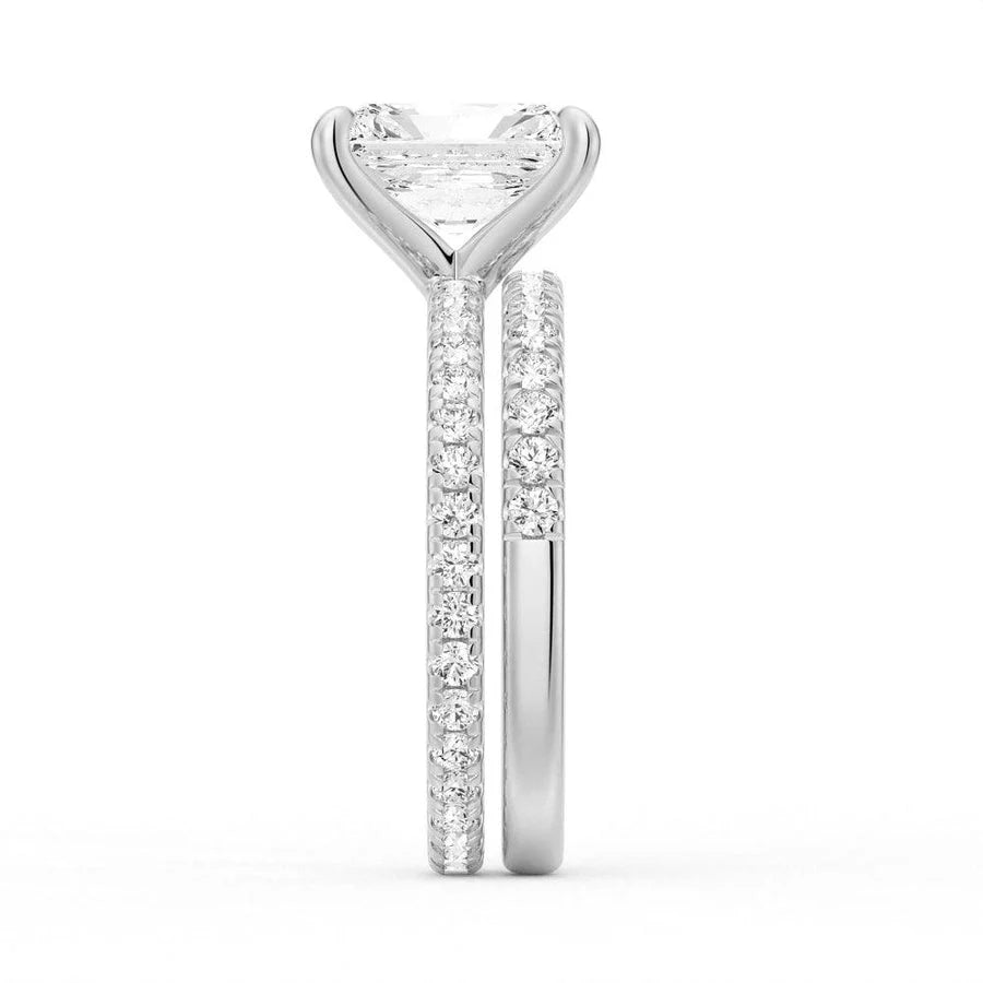 Radiant Cut Split-Shank Moissanite Bridal Set