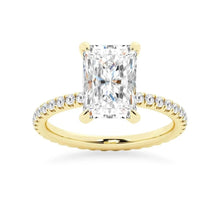 Load image into Gallery viewer, Radiant Cut Split-Shank Moissanite Bridal Set