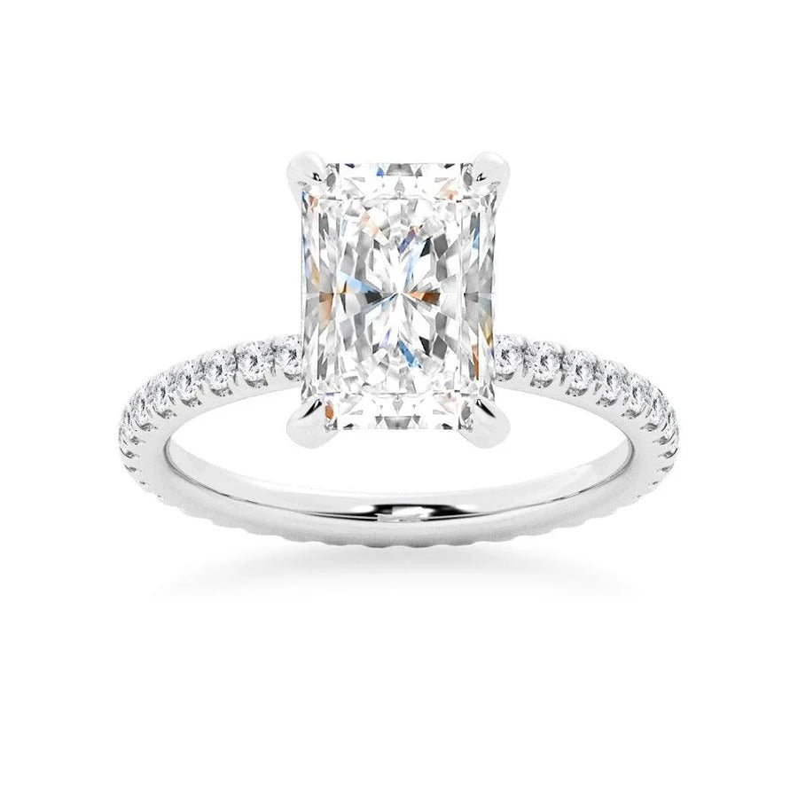Radiant Cut Split-Shank Moissanite Bridal Set