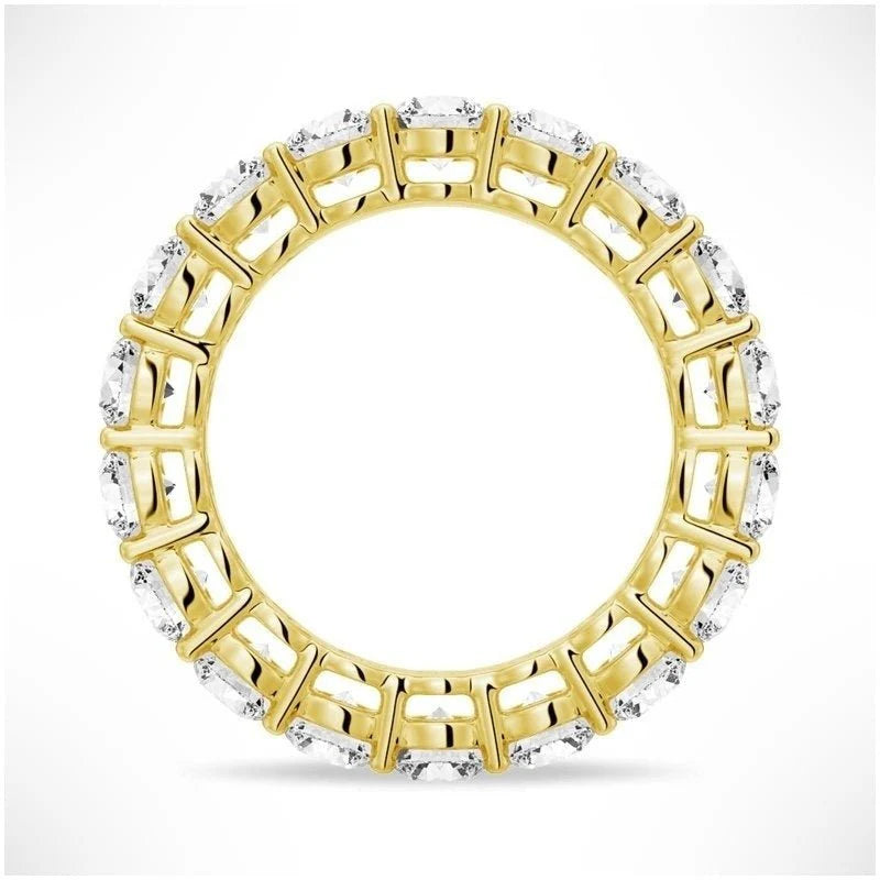Radiant Unity Moissanite Eternity Band | Silver, 10K–18K Gold, Platinum