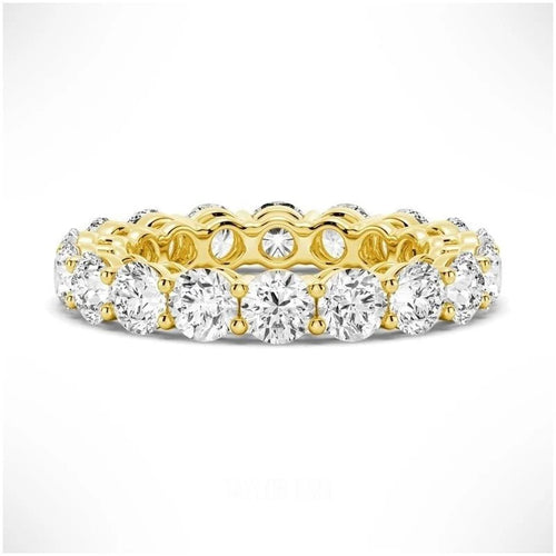 Radiant Unity Moissanite Eternity Band in 14K Yellow Gold