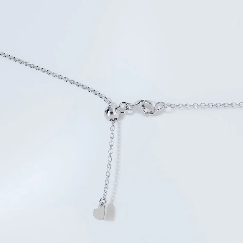 Dual Moissanite Pendant – Round & Emerald Cuts | Silver & Gold Options