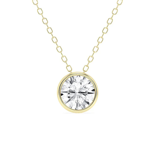 bezel set necklace 
