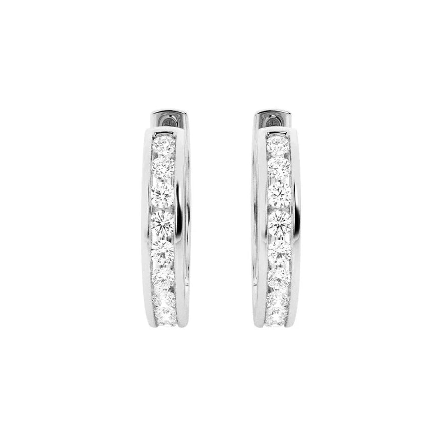 channel set earrings