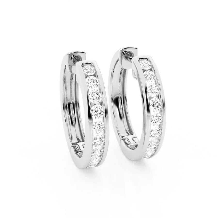 moissanite hoop earrings  