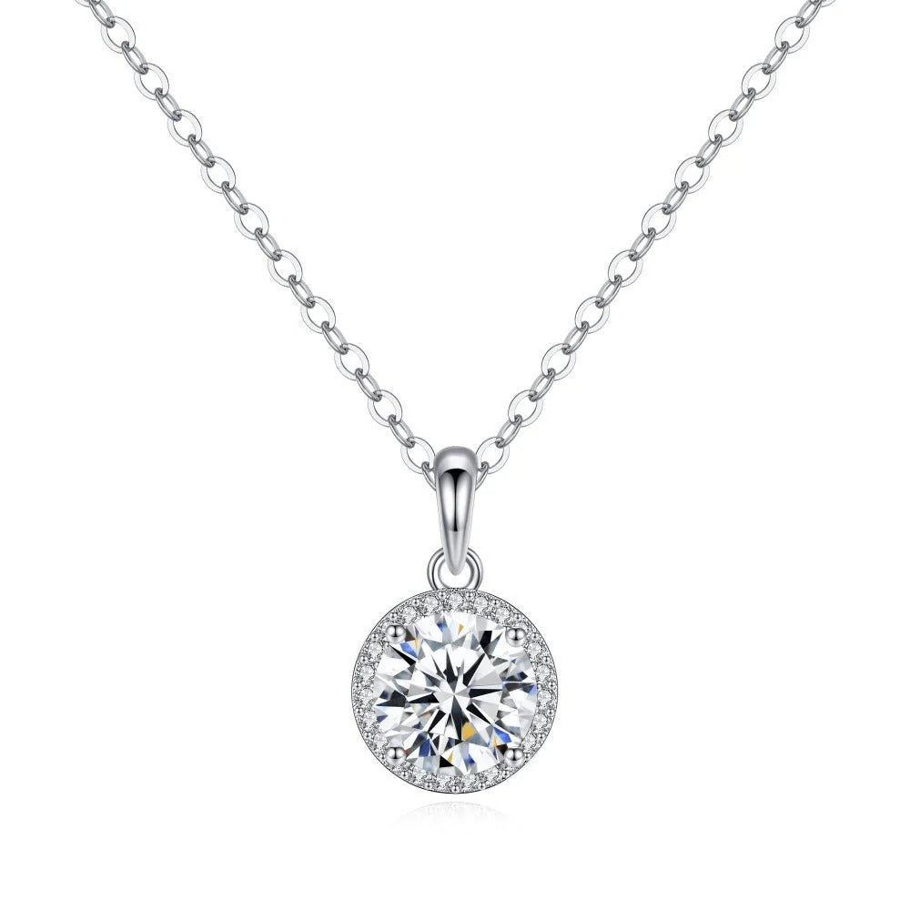round moissanite pendant  
