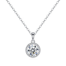 Load image into Gallery viewer, round moissanite pendant  