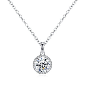 round moissanite pendant  