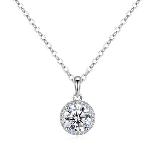 round moissanite pendant  
