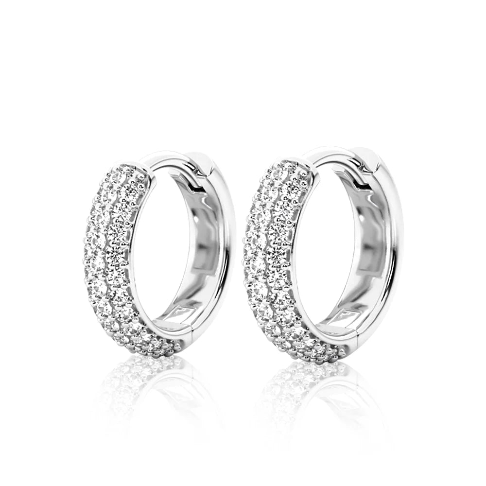 pave moissanite earrings