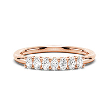 Load image into Gallery viewer, Closeup of Oval Cut Moissanite Eternity Ring