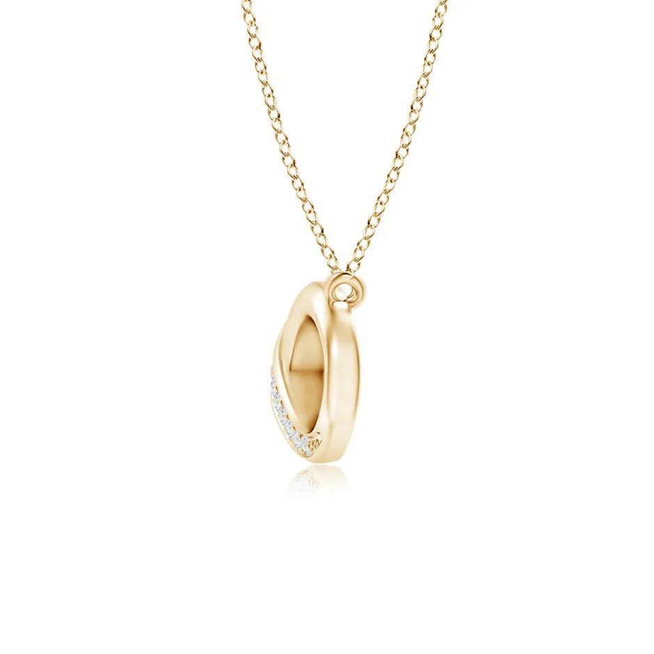 Infinity Moissanite Necklace – Sideways Pave Set | Silver & Gold