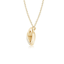 Load image into Gallery viewer, Infinity Moissanite Necklace – Sideways Pave Set | Silver &amp; Gold