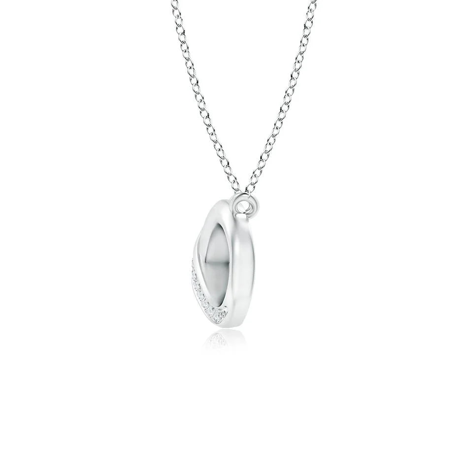 Infinity Moissanite Necklace – Sideways Pave Set | Silver & Gold