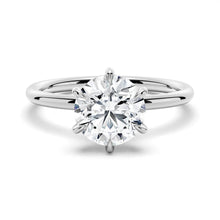 Load image into Gallery viewer, Six-Prong Round Moissanite Engagement Ring