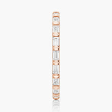 Load image into Gallery viewer, Slim Baguette Moissanite Stackable Band | 925 Silver &amp; 10K-18K Gold &amp; Platinum