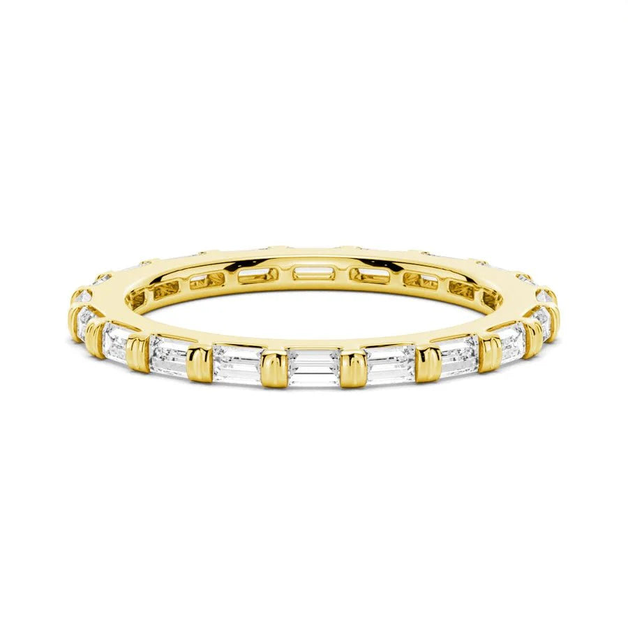 Minimalist Baguette Moissanite Band for Women