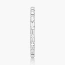 Load image into Gallery viewer, Slim Baguette Moissanite Stackable Band | 925 Silver &amp; 10K-18K Gold &amp; Platinum