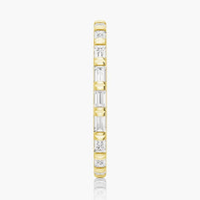 Load image into Gallery viewer, Slim Baguette Moissanite Stackable Band | 925 Silver &amp; 10K-18K Gold &amp; Platinum