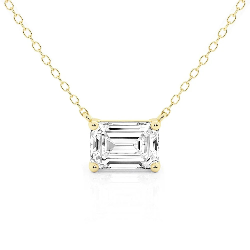 solitaire moissanite necklace  