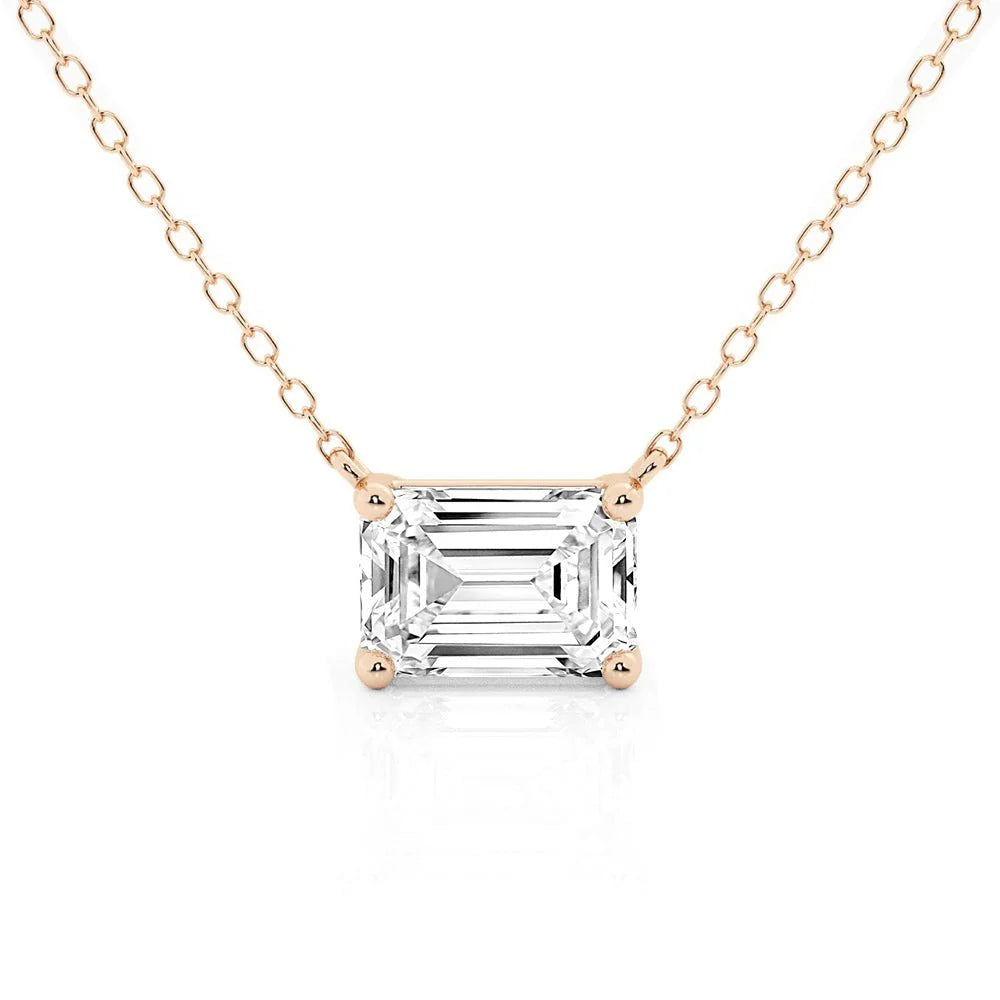 emerald cut pendant  