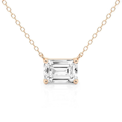 emerald cut pendant  