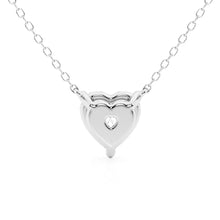 Load image into Gallery viewer, Heart Cut Moissanite Pendant – Solitaire Necklace | Silver &amp; Gold