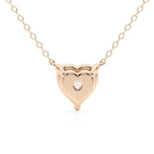 Load image into Gallery viewer, Heart Cut Moissanite Pendant – Solitaire Necklace | Silver &amp; Gold