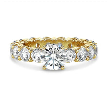 Load image into Gallery viewer, Round Moissanite Eternity Band in Gold