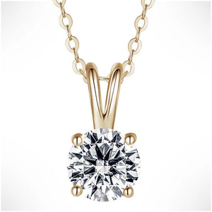 round moissanite pendant  