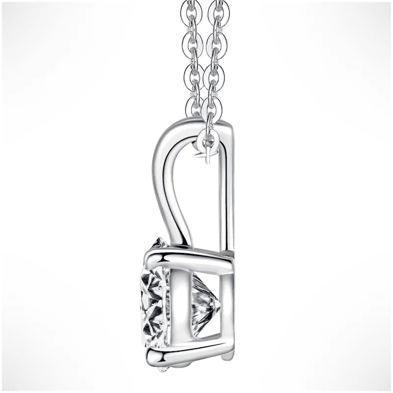 Starry Night Moissanite Pendant – 1 CT Round Cut | S925 Silver Necklace
