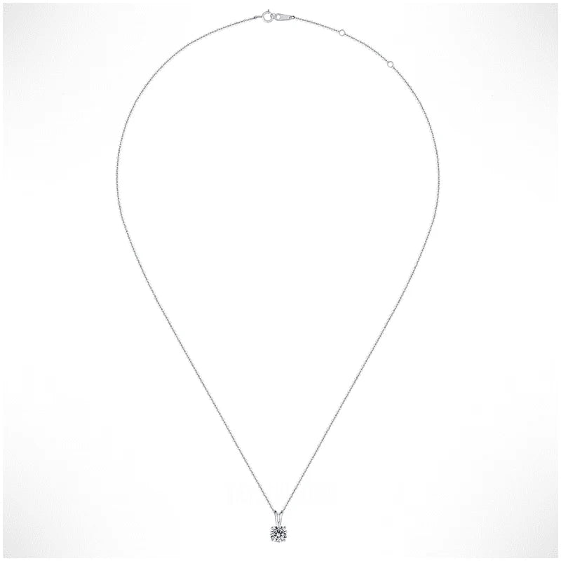 Starry Night Moissanite Pendant – 1 CT Round Cut | S925 Silver Necklace