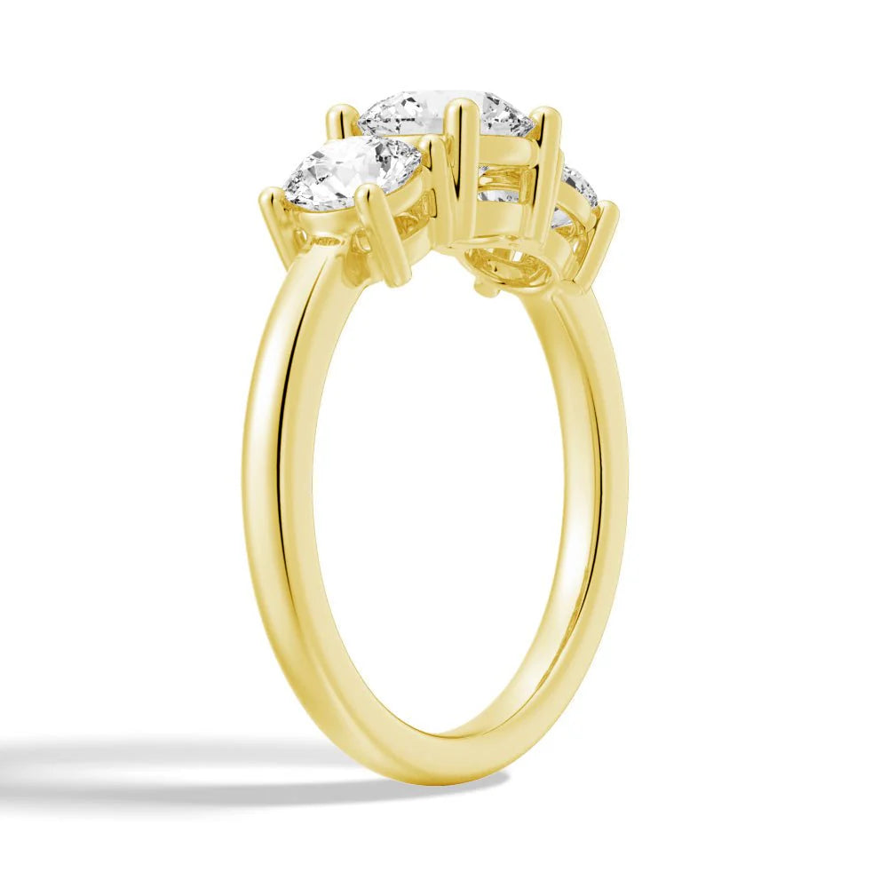 Gold Moissanite Band Closeup