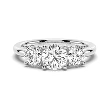 Load image into Gallery viewer, Three Stone Moissanite Wedding Band